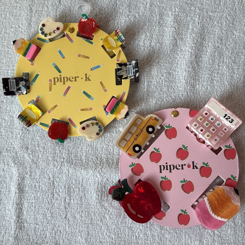Piper Back to school teacher Kids Hair Clip bundle set